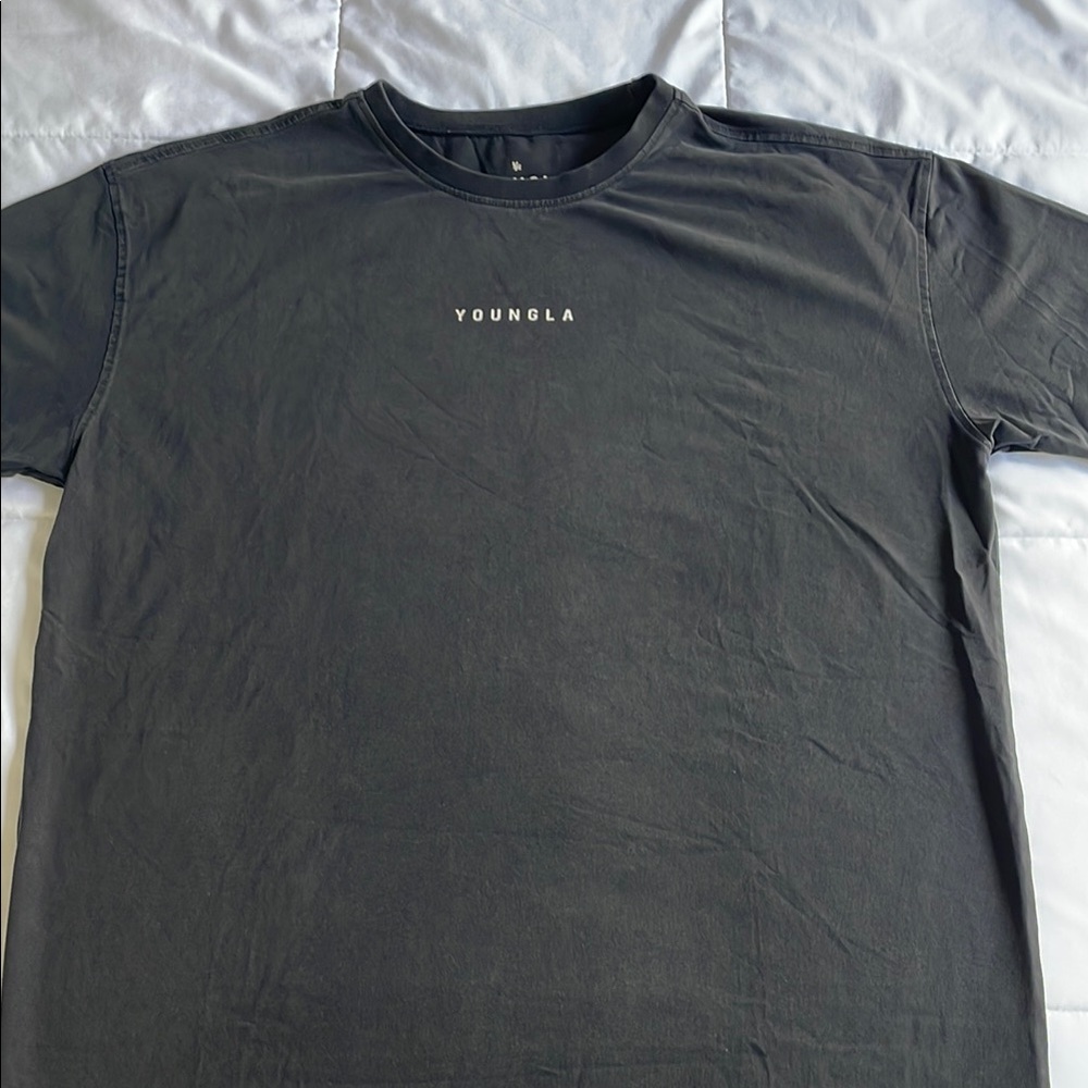 YoungLA Black Short Sleeve Tee Minimalist Design